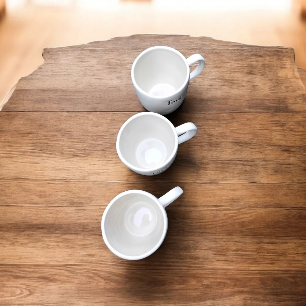 Rar Dunn Classic White Numbered Mug Trio - Picture 3 of 4